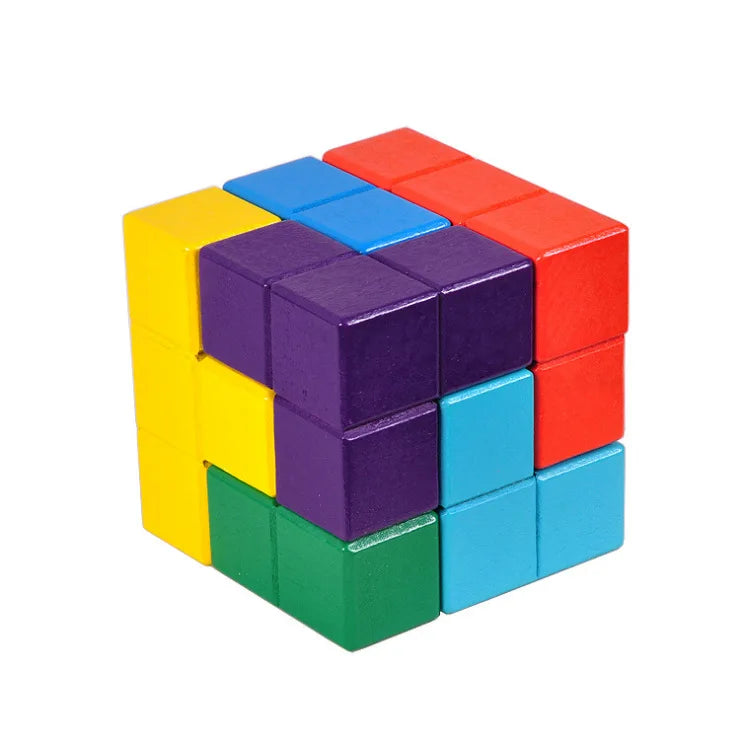 3D Holz-Soma-Würfel – Montessori Denkspiel für Kinder