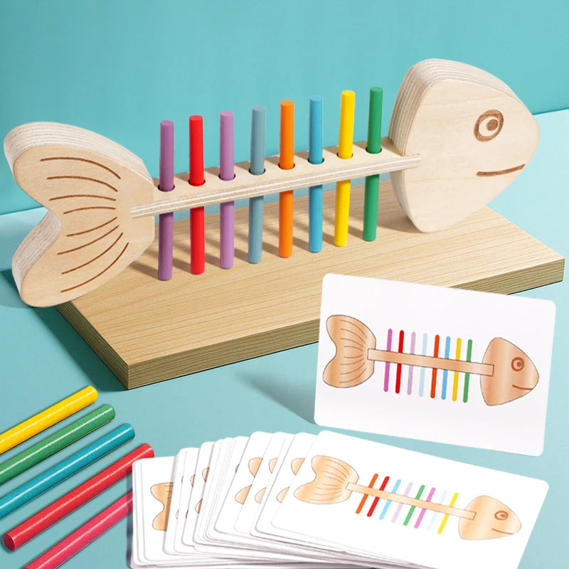 Montessori Farbzuordnung Holzspiel – Fördert Geschick & Konzentration