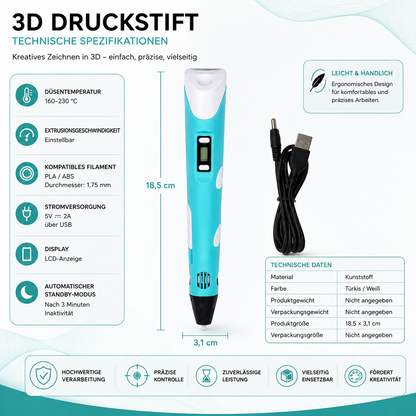 Schlau 3D Stift Pro – Erschaffe deine Welt in echtem 3D!