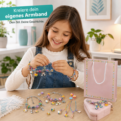 Schmuck-Bastelset für Mädchen – 66 Teile für kreativen Bastelspaß