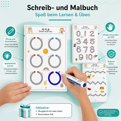 Montessori Zeichenspiel für Kinder – Konzentration, Formen & Zahlen