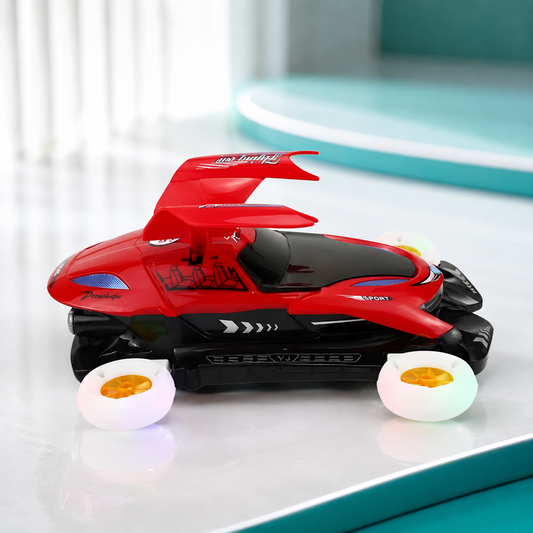Interaktives 360° Spielzeugauto mit Licht & Musik Rot