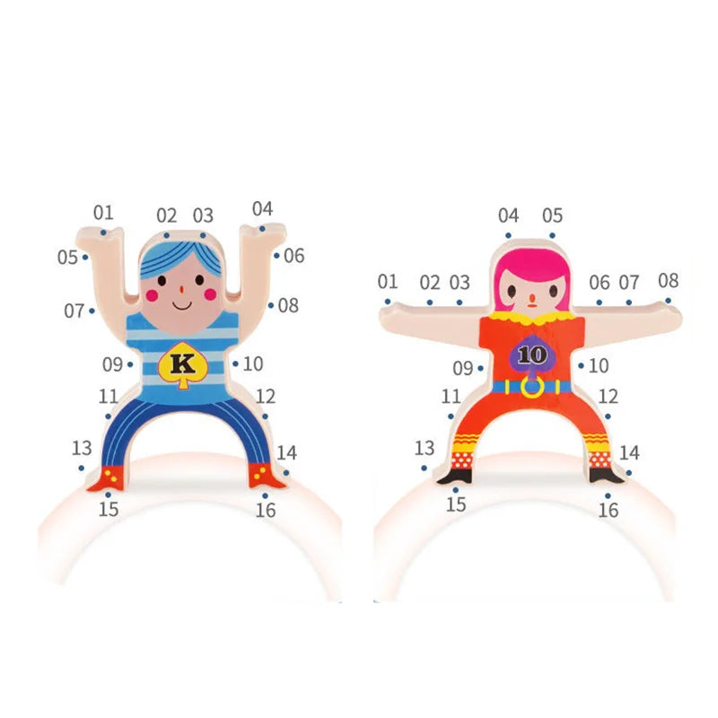 Montessori Stapelspaß Balance-Doll Bauklötze für Kinder
