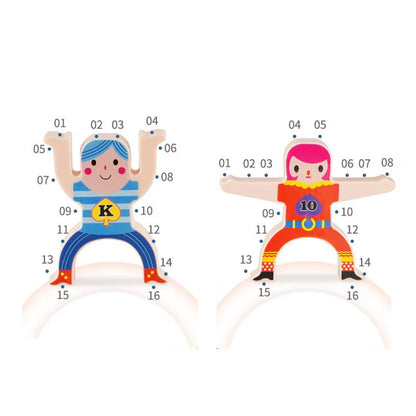 Montessori Stapelspaß Balance-Doll Bauklötze für Kinder