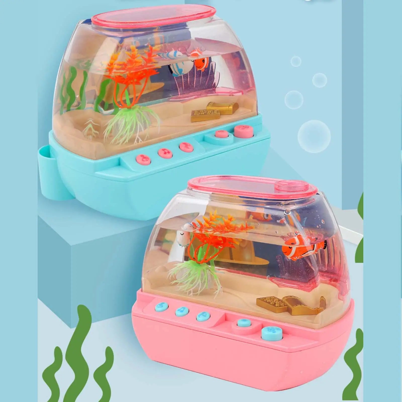 Magisches Spiel-Aquarium mit Musik, Licht & Fischen