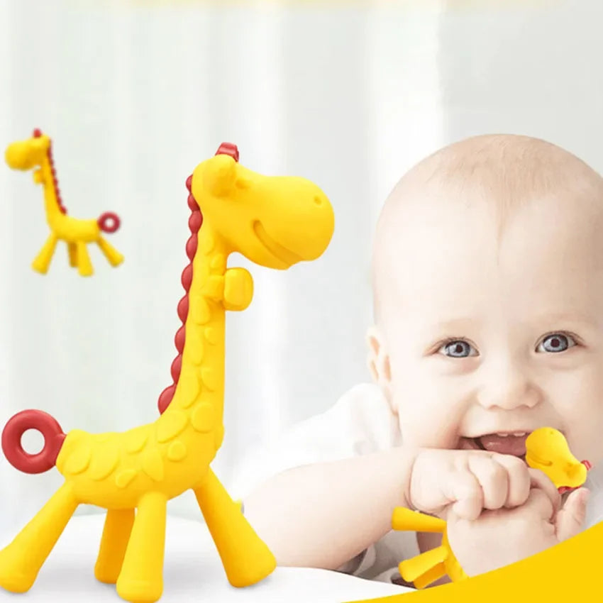 MAMIJOY Giraffe Beißring – Sanfte Zahnreizung für glückliche Babys