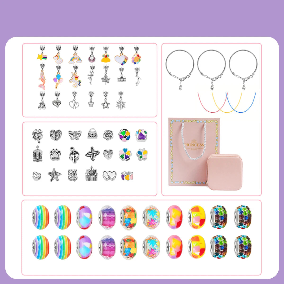 Schmuck-Bastelset für Mädchen – 66 Teile für Spaß & Kreativität
