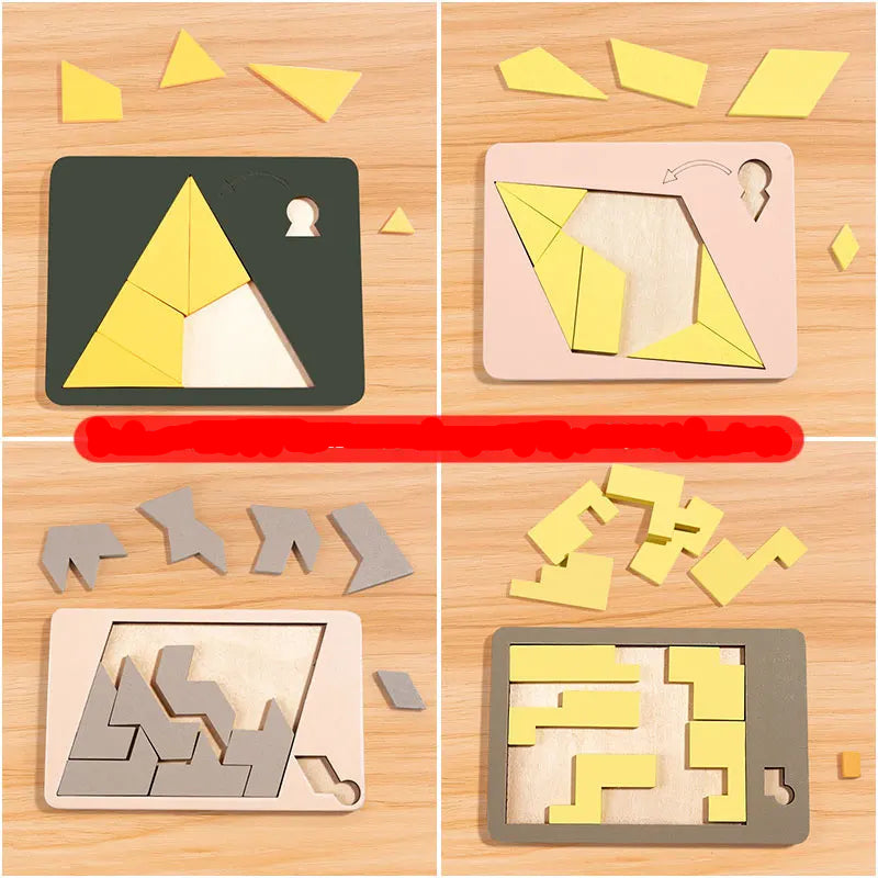 Intelligentes Holzpuzzle für Kinder – Logisches Denken leicht gemacht