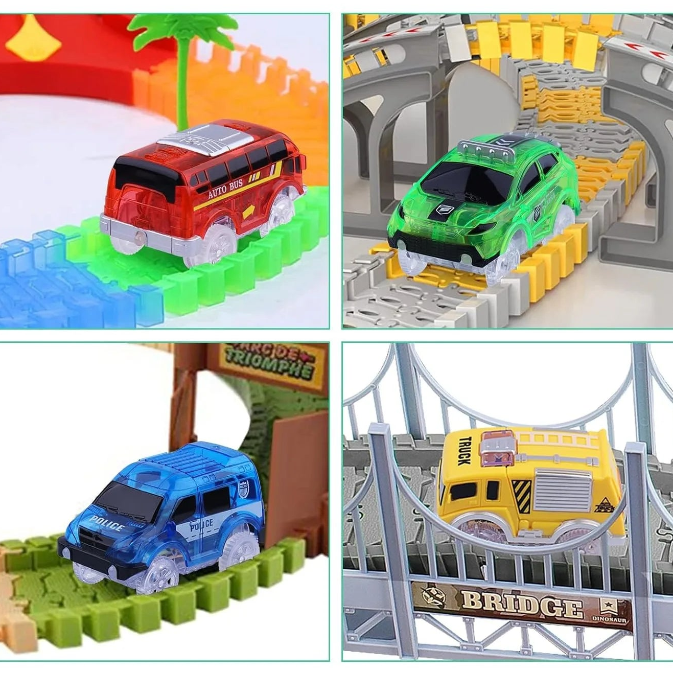 Leuchtende Rennwagen für Magic Tracks – mehr Bahn-Aktion