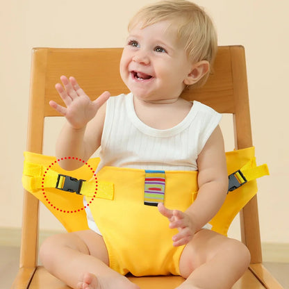 Faltbarer Sicherheitsgurt für Babys – Sicher & bequem überall essen!