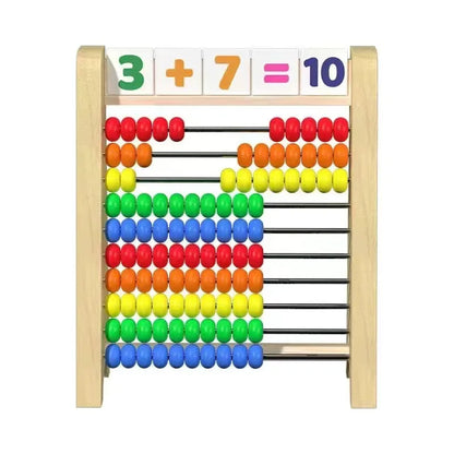 Holz Rechenrahmen 100 Perlen – Spielerisch Mathe Lernen