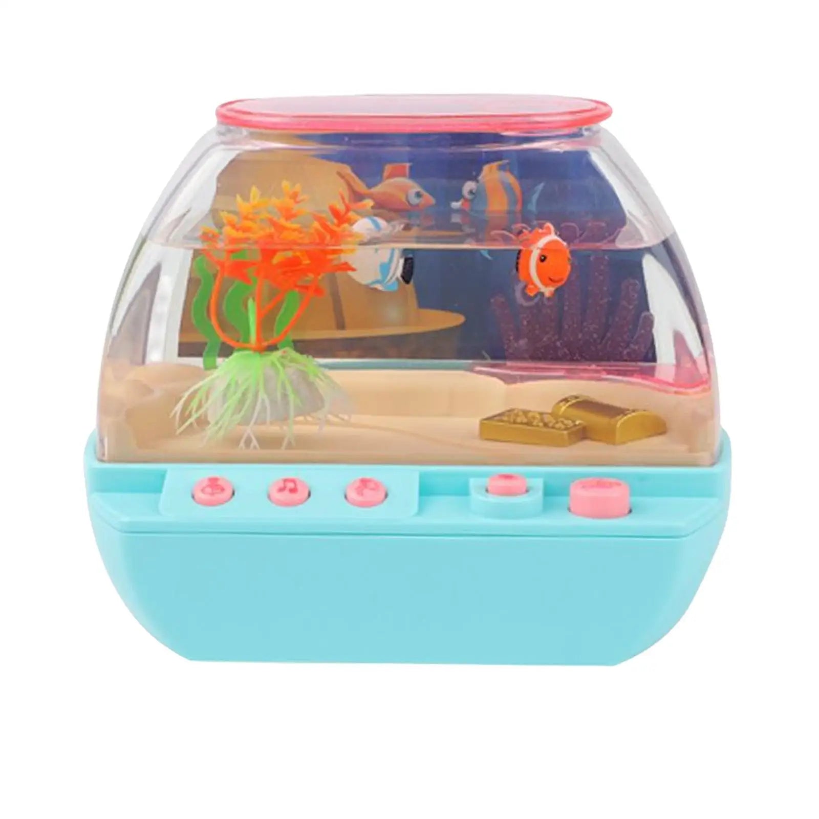 Magisches Spiel-Aquarium mit Musik, Licht & Fischen Blau💙