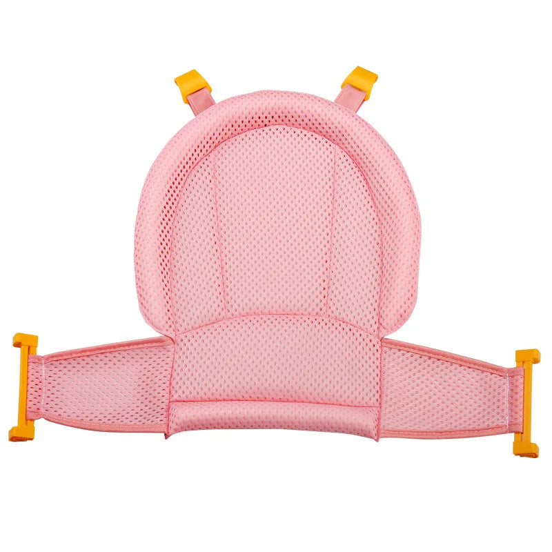 Baby Bade-Netzsitz – Sicherer Halt & Kuschelpolster für Neugeborene Rosa