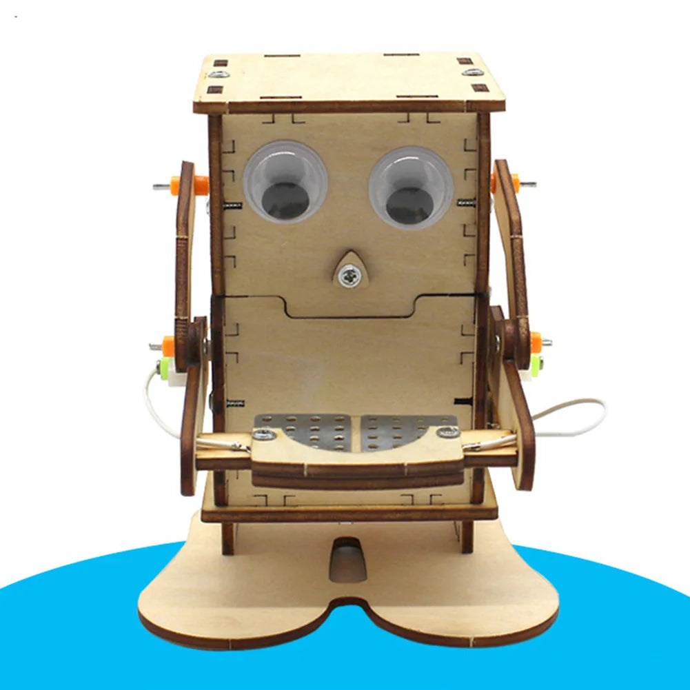 DIY Roboter Bausatz für Kinder – STEM Lernspielzeug aus Holz