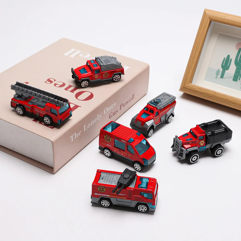 Realistische Feuerwehr Truck Spielzeug Autos – 6er Satz