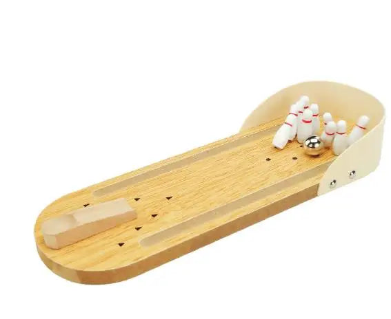 Mini Holz-Bowling Set – Lernspaß für Kinder & Familie