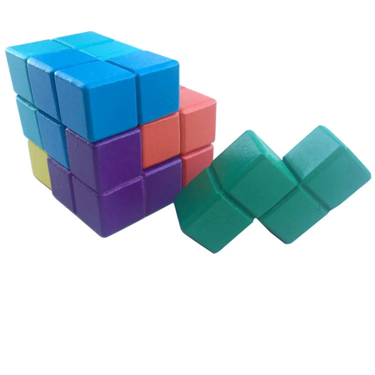 3D Holz-Soma-Würfel – Montessori Denkspiel für Kinder Stil 1