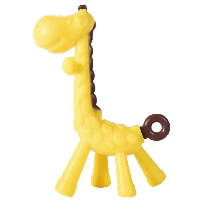 MAMIJOY Giraffe Beißring – Sanfte Zahnreizung für glückliche Babys Gelb