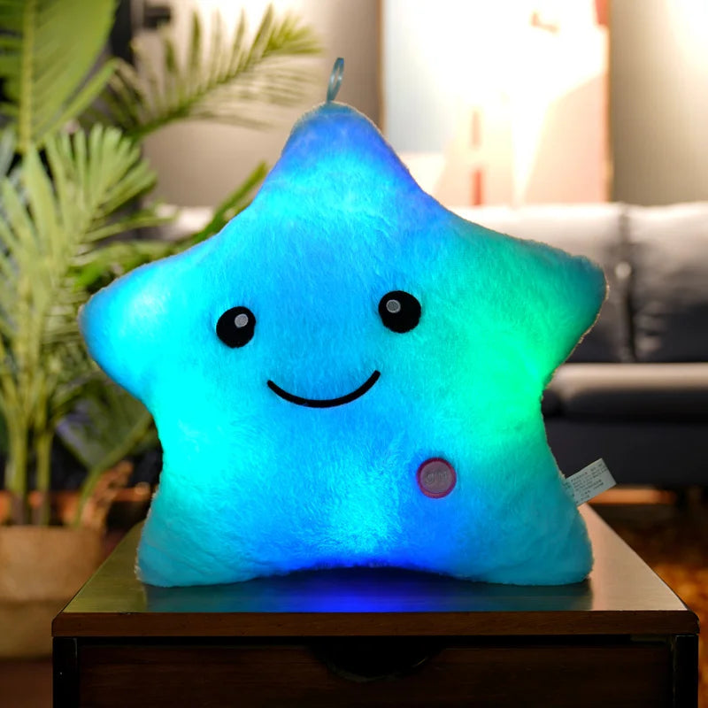 Leuchtender Stern Plüsch – Kuscheltier & LED Nachtlicht Blau