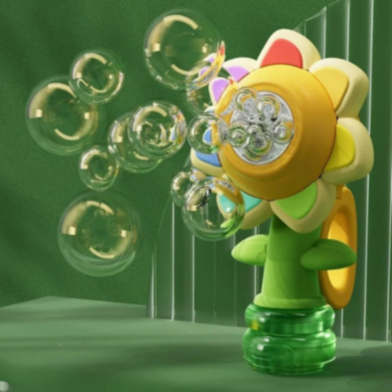 Tanzende Seifenblasen Blume Spielzeug mit Licht und Bewegung Gelb