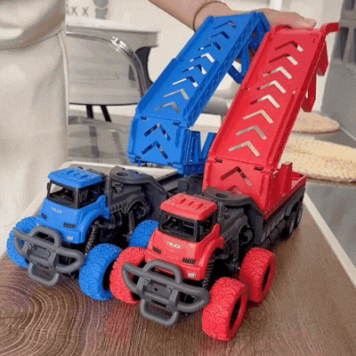 Großer Auto Transport Truck mit Rennwagen – Kinder Spielset