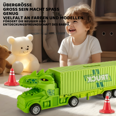 Dino Transporter Truck mit Rennautos & Garage
