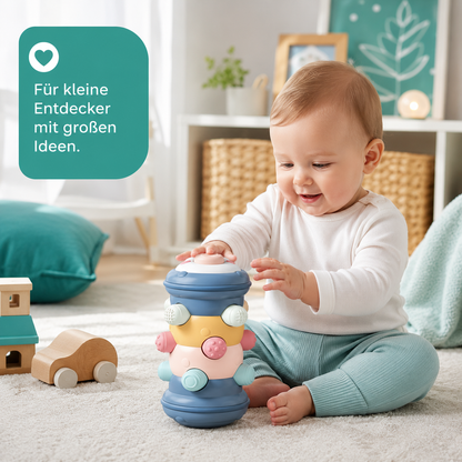 Krabbel-Rollspielzeug für Babys – Lernen, Greifen & Krabbeln entdecken