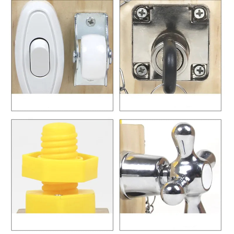 Montessori-Beschäftigungswürfel – Lernspaß aus Holz für neugierige Kinder