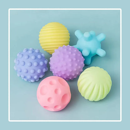 Sensorik Baby Bälle Satz – 6 weiche Montessori Tastbälle