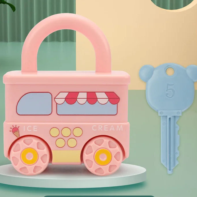Baby Lernschloss Spielzeug – Zahlen, Farben & Schlüssel entdecken Rosa