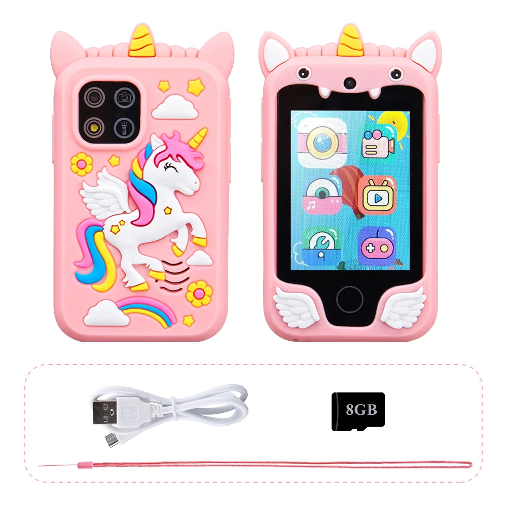 Magisches Unicorn Kinder-Smartphone – Kamera, Spiele & MP3 Spaß Rosa