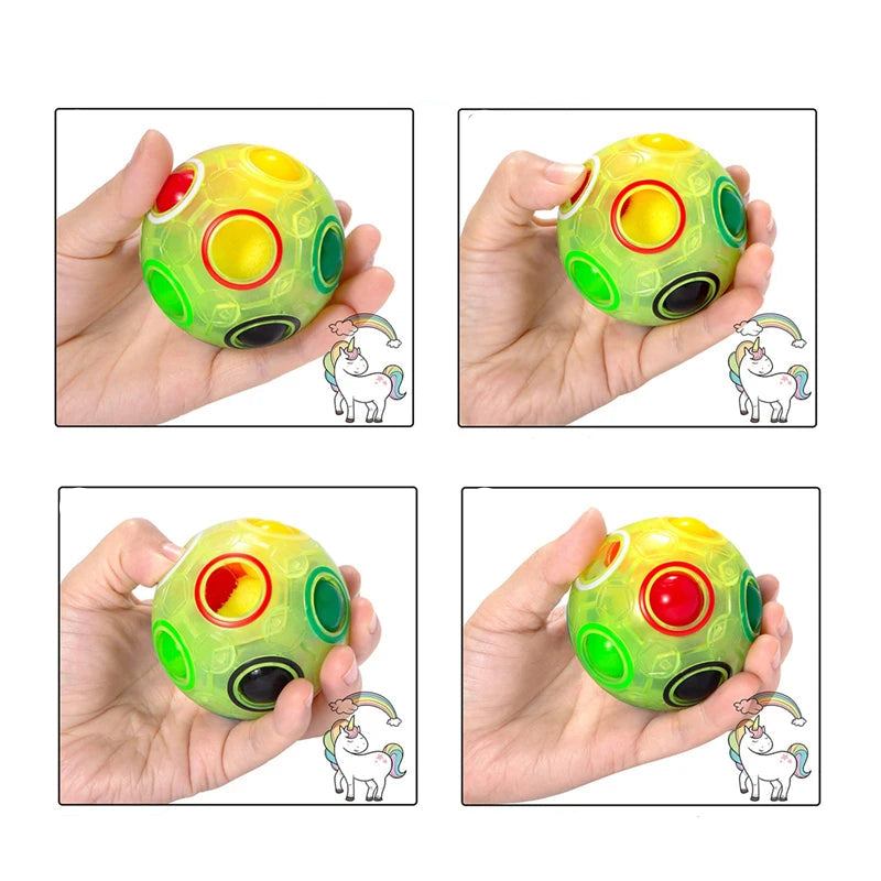 Magischer Regenbogen Puzzleball – Stressabbau für Kinder und Erwachsene