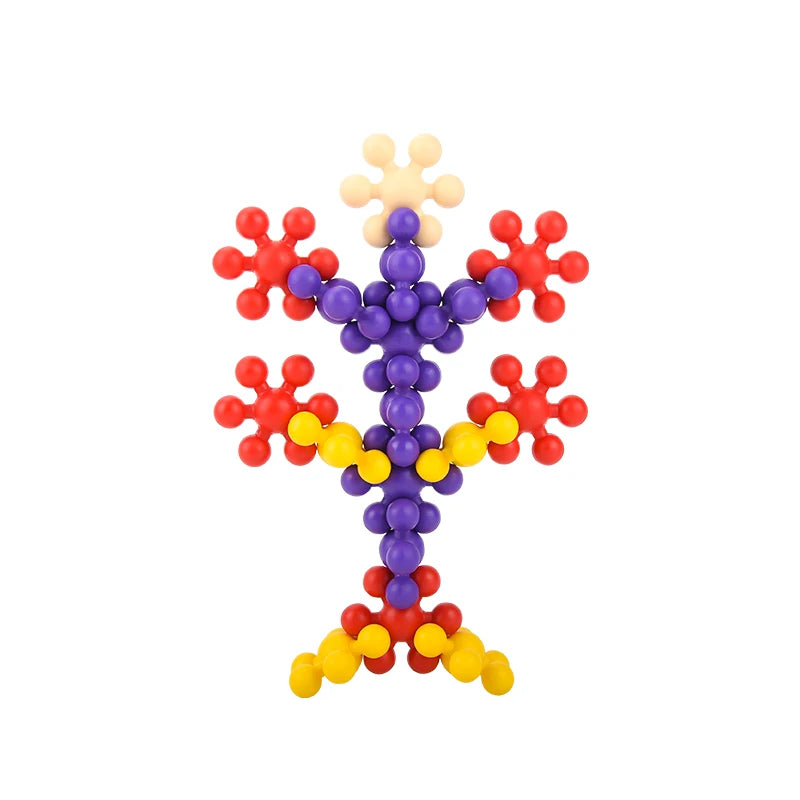 3D-Schneeflocken-Bausatz – Drehbare Kreativbausteine für Kinder