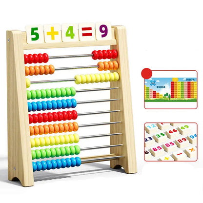 Holz Rechenrahmen 100 Perlen – Spielerisch Mathe Lernen