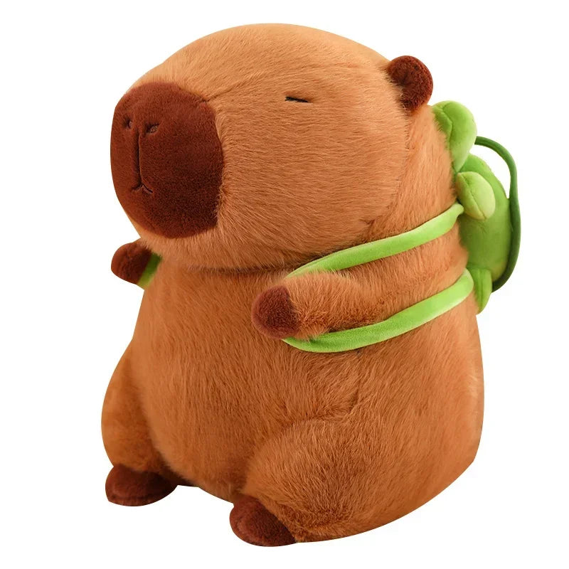 Kuscheliges Capybara Plüschtier – Mit süßem Schildkröten-Rucksack!