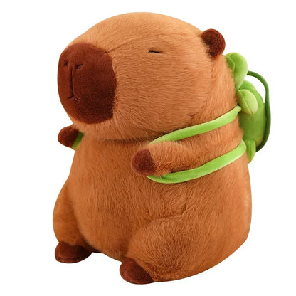 Kuscheliges Capybara Plüschtier – Mit süßem Schildkröten-Rucksack!