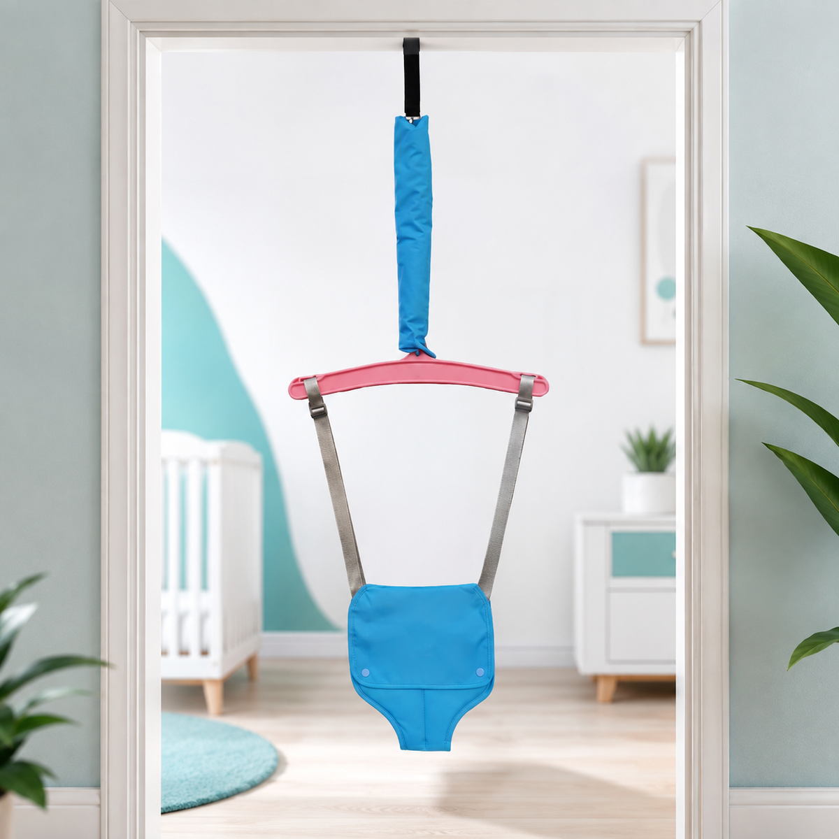 Baby Tür Jumper – Sicherer Hüpfspaß & Bewegung fürs Glück! Blau