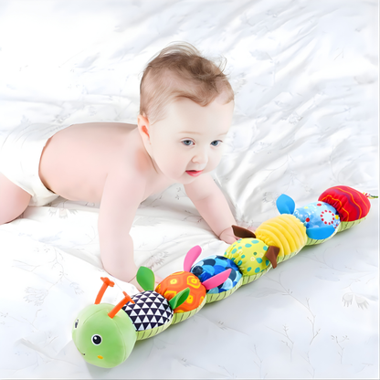 Bunte Raupen-Rassel – Weiches Plüschtier für Babys