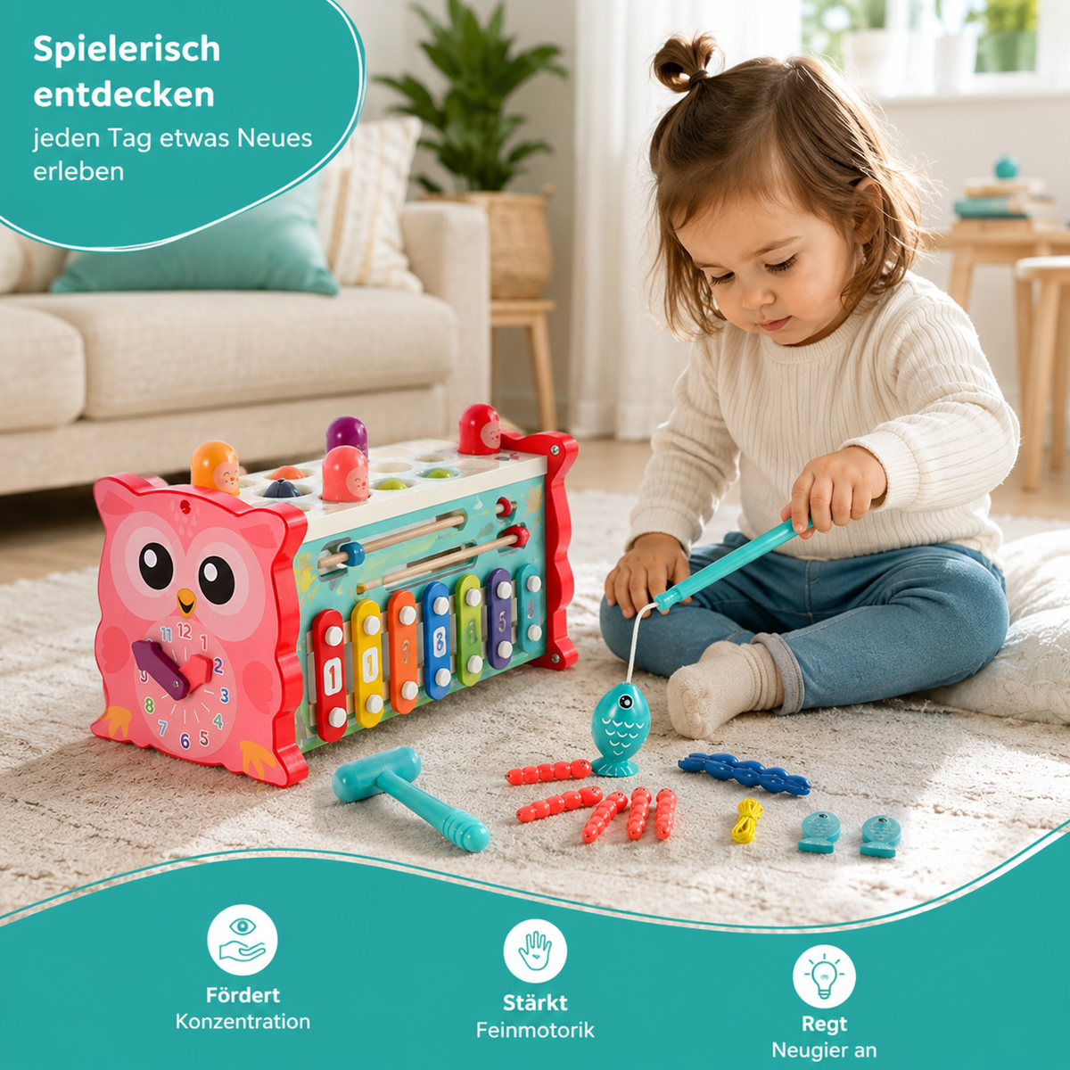 Montessori 8-in-1 Lernspielzeug für Babys & Kleinkinder