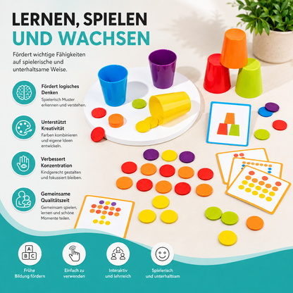 Farben lernen mit Spaß – Holzspiel zur Förderung von Kreativität & Denken