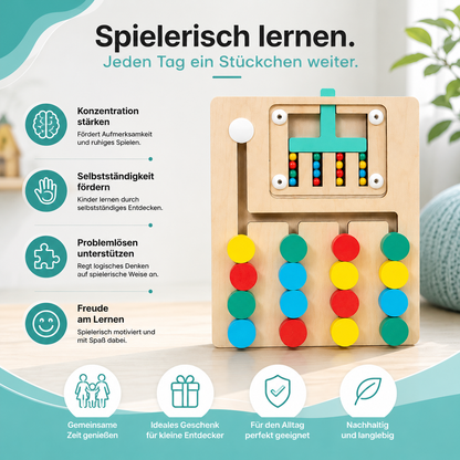 Holz Lernspielzeug mit Zählrahmen & Farbtraining