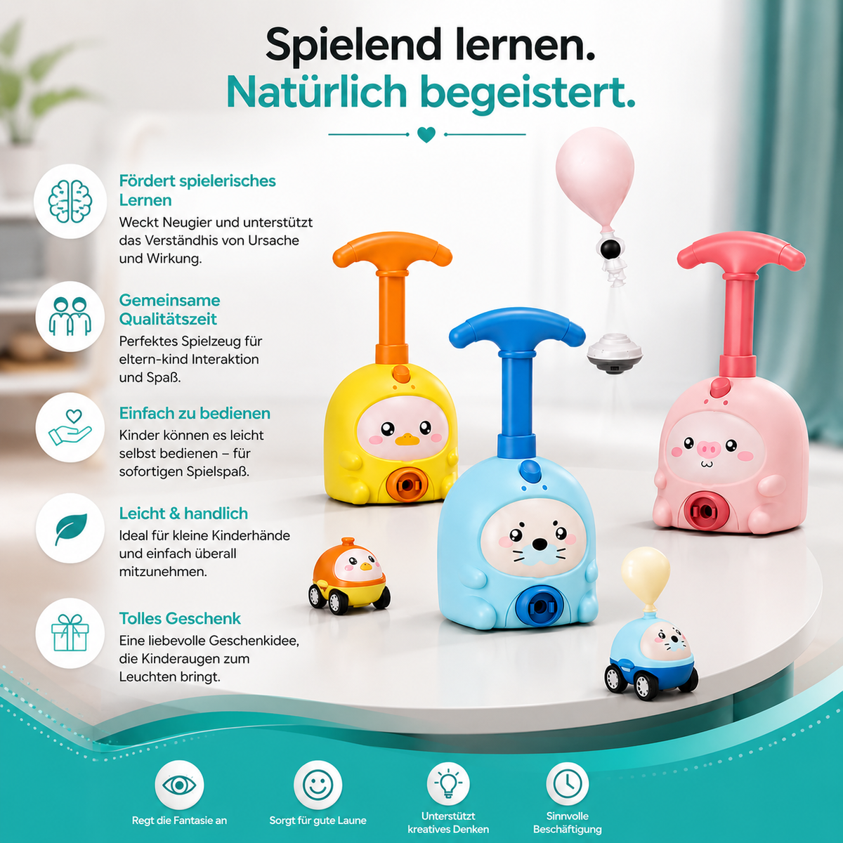 Ballon Raketen Satz– Spielerisch Physik erleben & entdecken