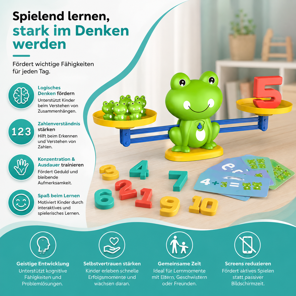 Digital Frosch Gleichgewicht Spielzeug– Spielerisch Mathe & Logik lernen