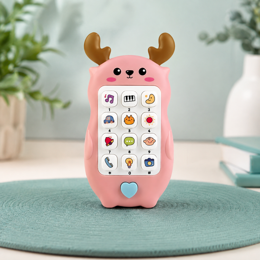 Interaktives Kinder-Handy mit Licht, Musik & Lernspaß Rosa