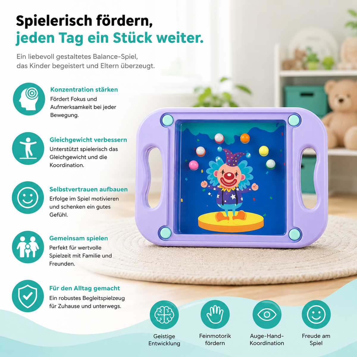 Montessori Gleichgewicht Labyrinth– Fördert Konzentration & Gleichgewicht bei Kindern