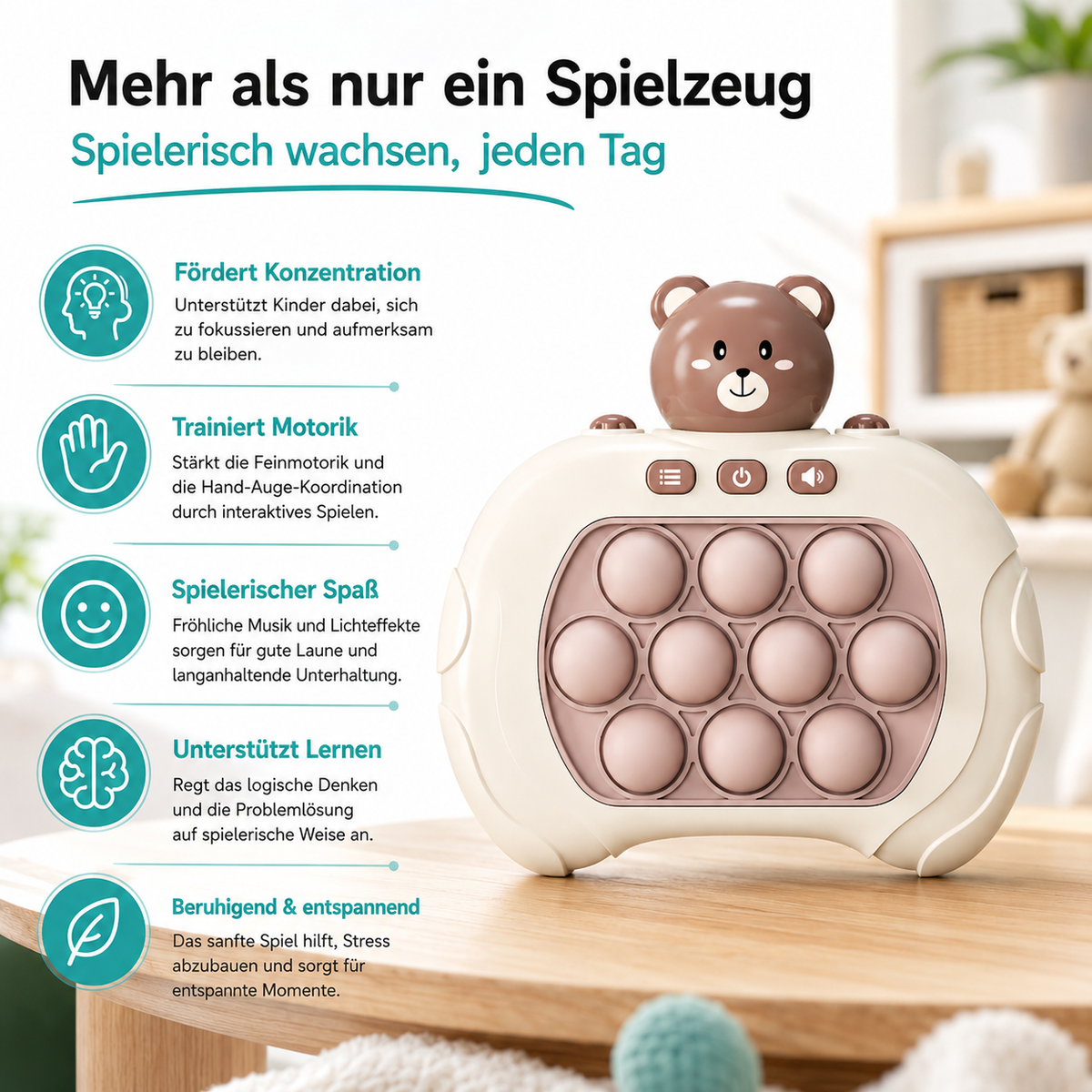 Interaktives Schiebespiel mit Musik und Licht