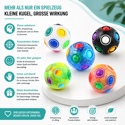 Magischer Regenbogen Puzzleball – Stressabbau für Kinder und Erwachsene