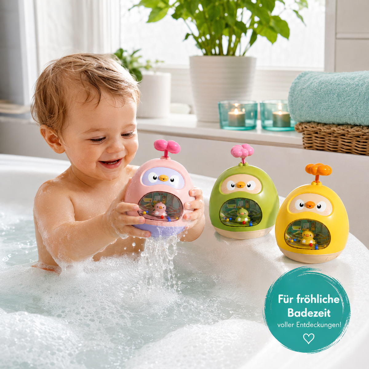 Süßer Enten-Badespaß – Wasserspielzeug für Babys & Kinder