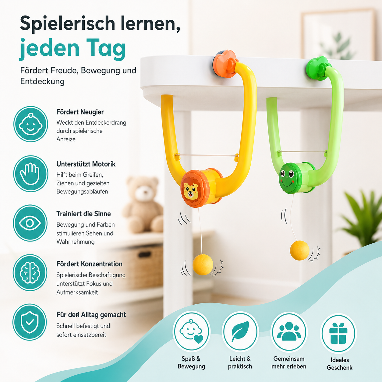 Tischtennis-Set für Kinder zur Türmontage