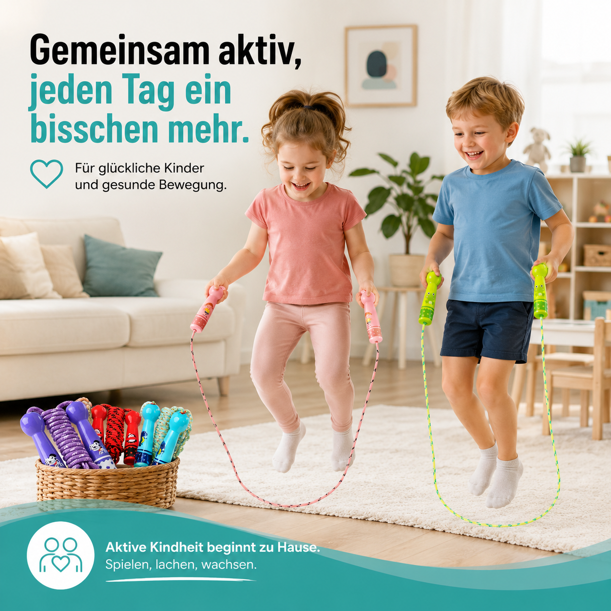 Buntes Kinder Springseil – Motorik & Bewegung spielerisch fördern